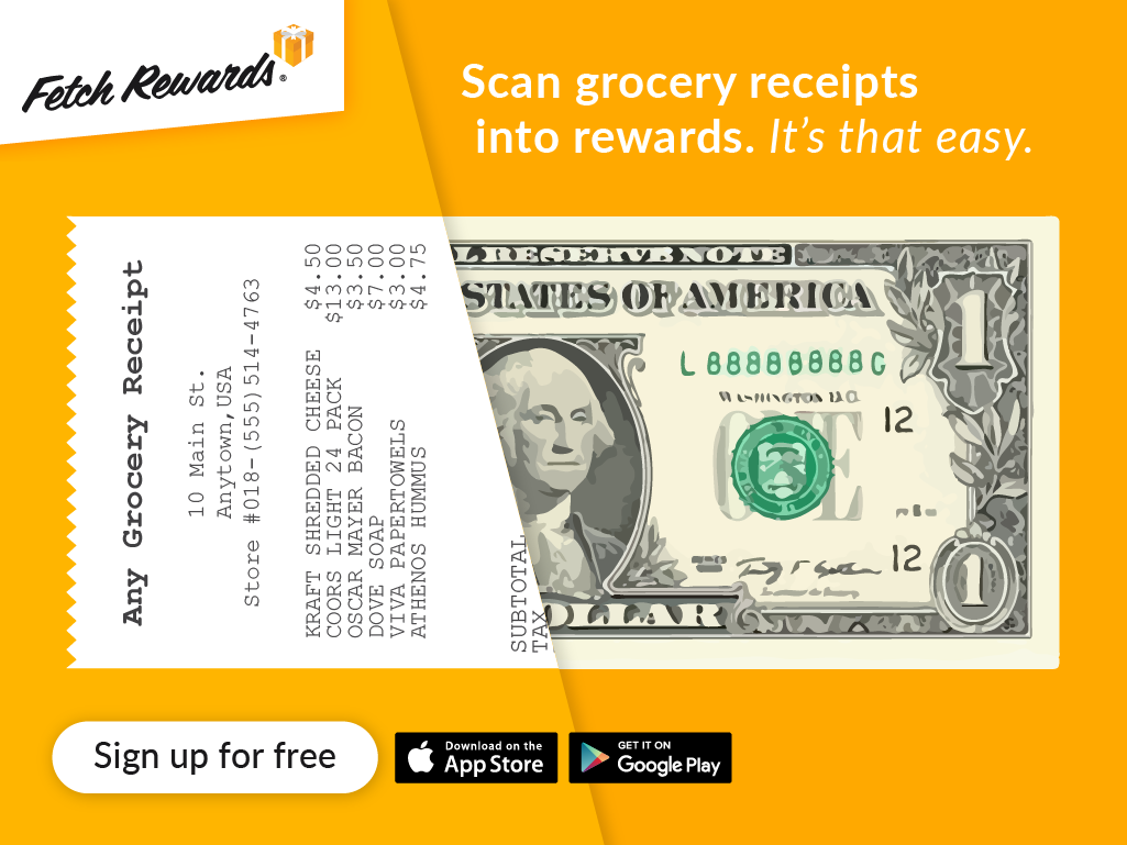 Save money with Fetch Rewards app - download iOS / Android now for free! 