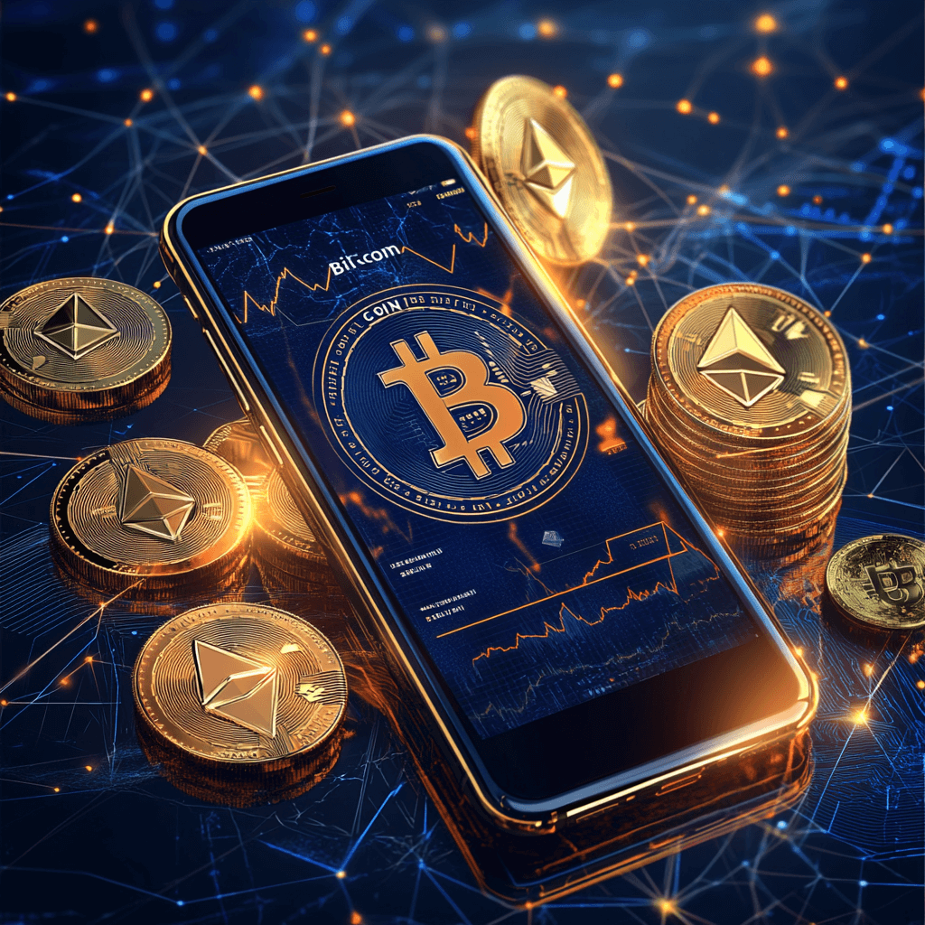 Smartphone displaying Crypto.com app interface with Bitcoin and Ethereum